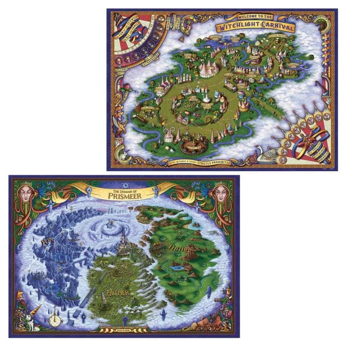 WizKids Miniature Accessories and Tools D&D: The Domain of Prismeer and The Witchlight Carnival Wall Map