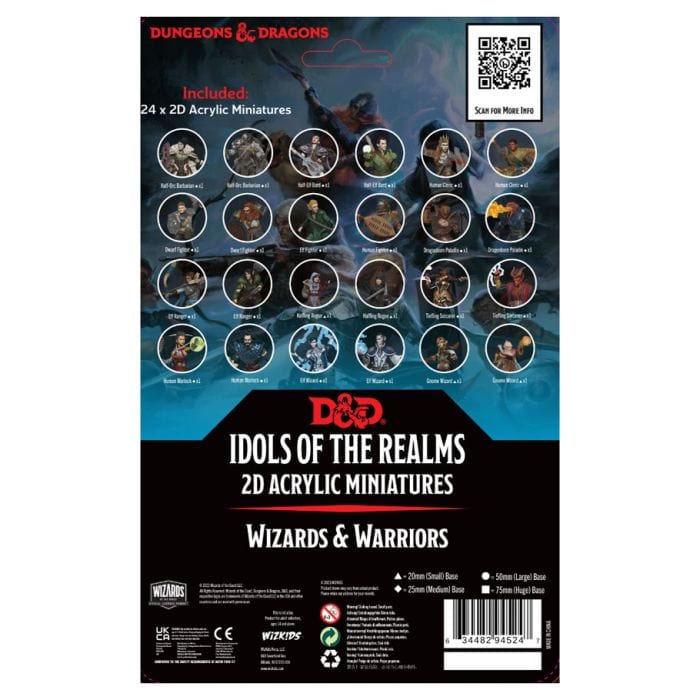 WizKids Miniatures and Miniature Games WizKids D&D: Idols of the Realms: Wizards & Warriors 2D Set