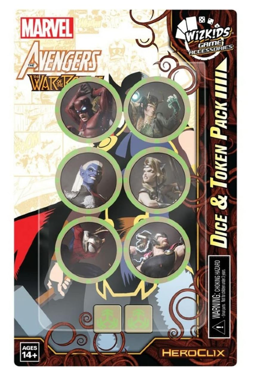 Wizkids/Neca Collectible Miniatures Games Wizkids/Neca Marvel HeroClix: Avengers War of the Realms Dice and Token Pack