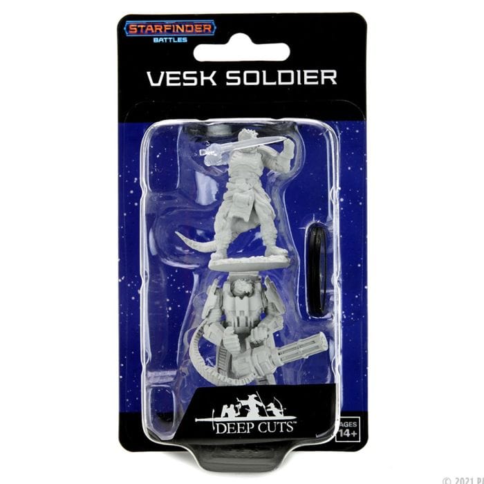 WizKids Starfinder: Deep Cuts Minis: Vesk Soldier Wave 15 (Unpainted) - Lost City Toys