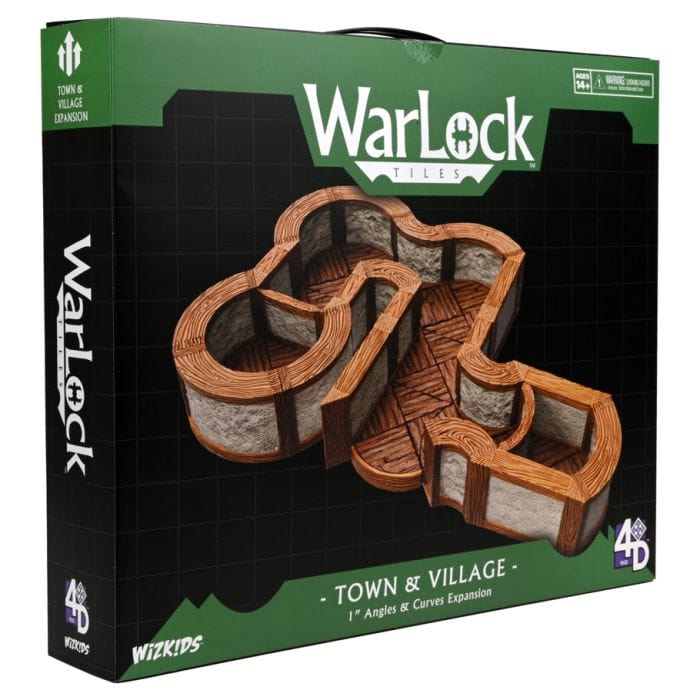 WizKids WarLock Tiles: Town & Village Angles & Curves: Expansion Pack 1 - Lost City Toys
