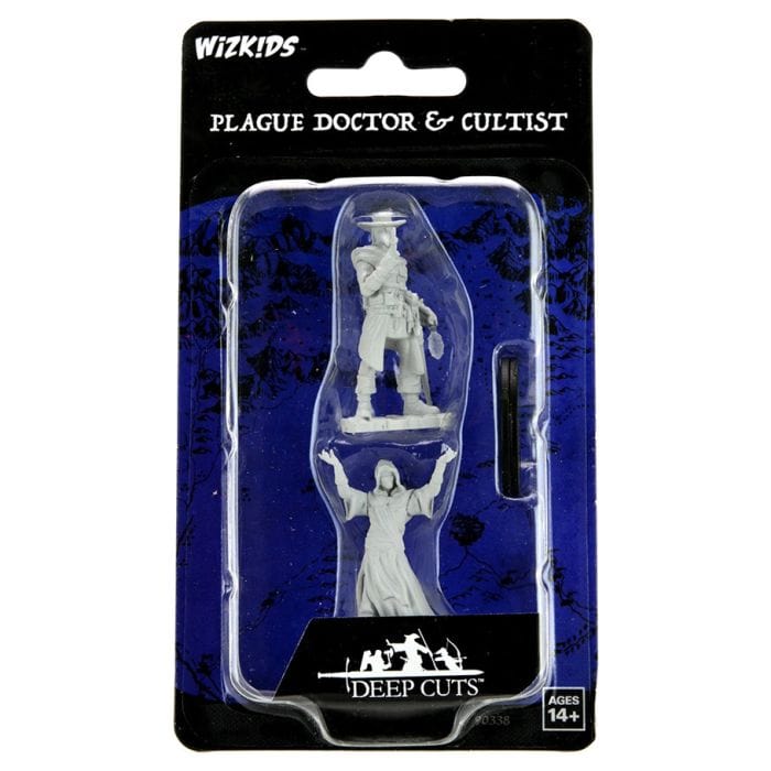 WizKids WizKids Deep Cuts Minis: Plague Doctory & Cultist Wave 15 (Unpainted) - Lost City Toys
