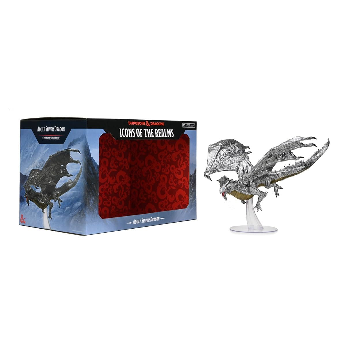 Wizkids/Neca Dungeons & Dragons: Icons of the Realms Adult Silver Dragon - Lost City Toys