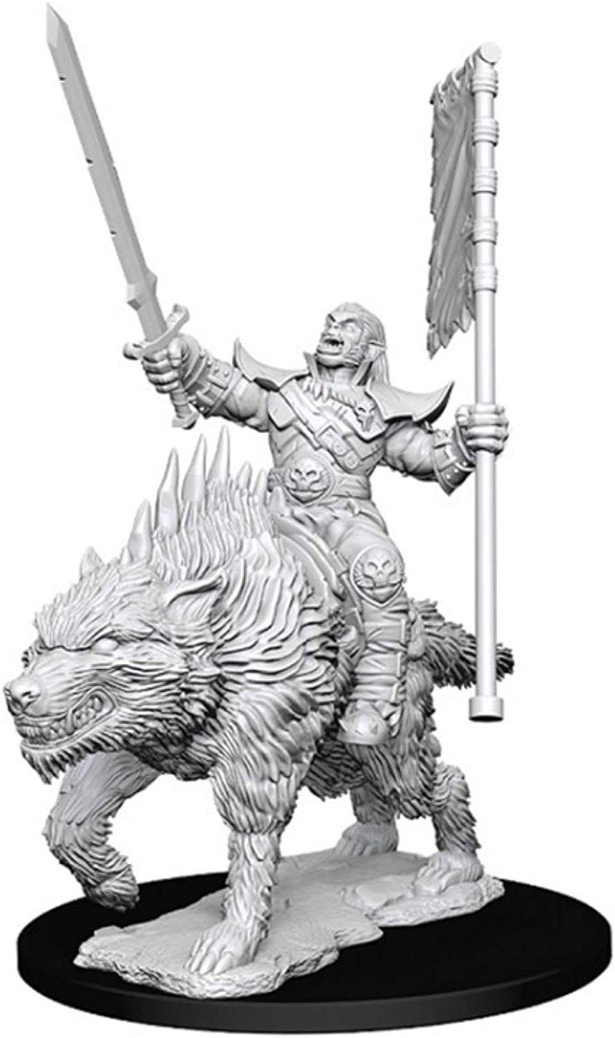 Wizkids/Neca Pathfinder Deep Cuts Unpainted Miniatures: W07 Orc on Dire Wolf - Lost City Toys