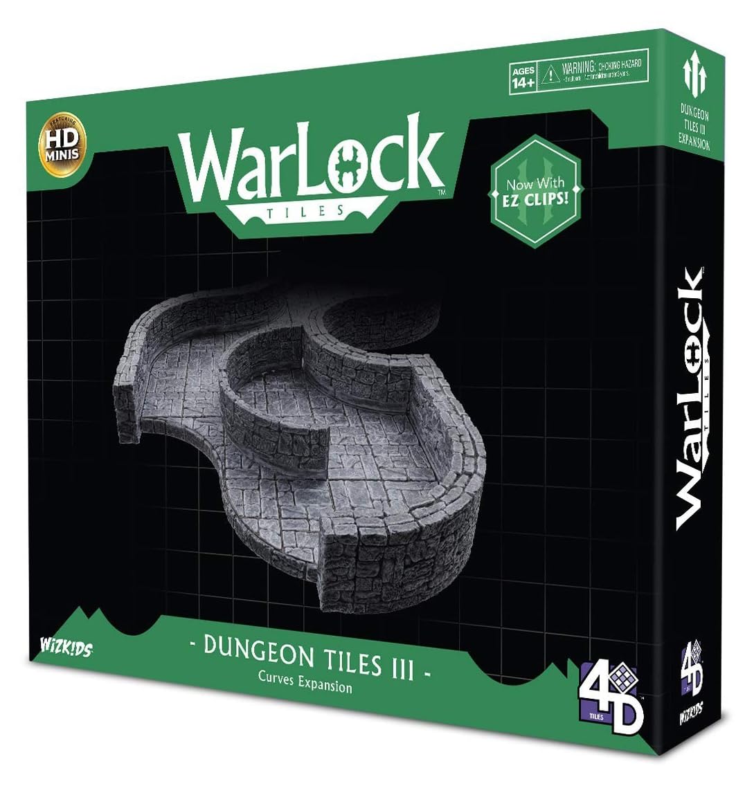Wizkids/Neca WarLock Tiles: Dungeon Tiles III - Curves - Lost City Toys