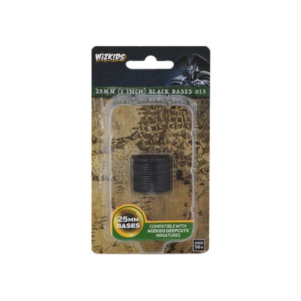 Wizkids/Neca WizKids Deep Cuts Unpainted Miniatures: 25mm Round Base (15) Black - Lost City Toys