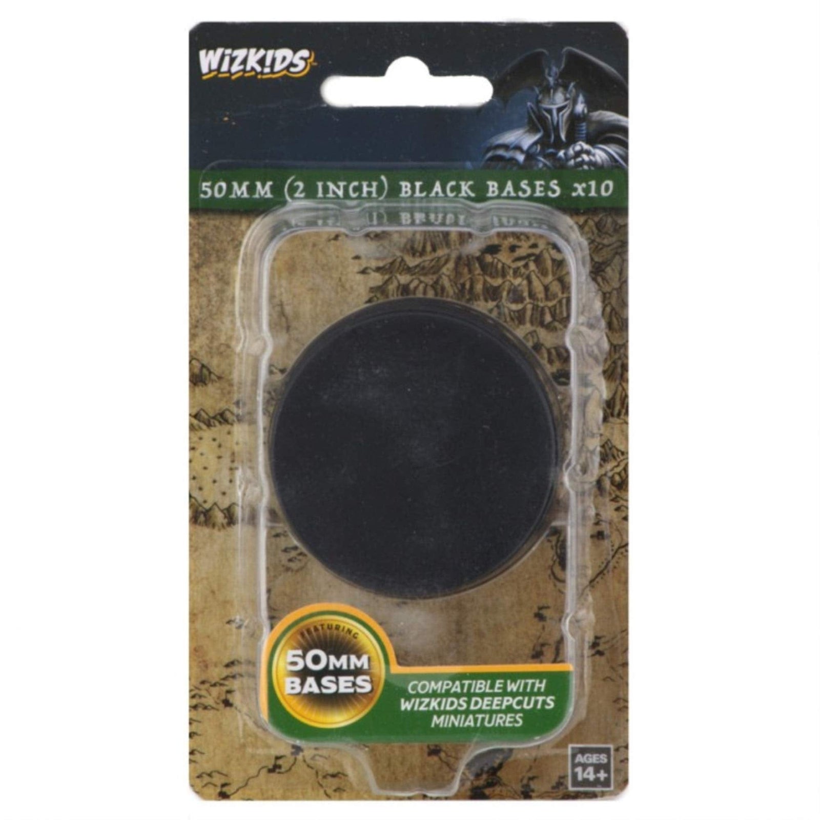 Wizkids/Neca WizKids Deep Cuts Unpainted Miniatures: 50mm Round Base (10) Black - Lost City Toys