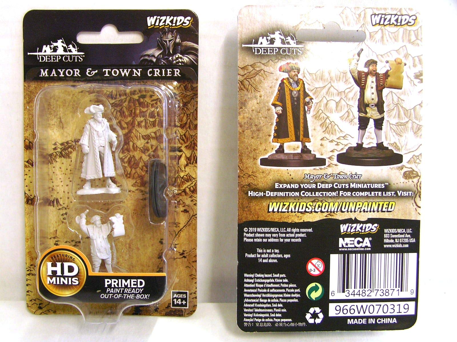 Wizkids/Neca WizKids Deep Cuts Unpainted Miniatures: W10 Mayor & Town Crier - Lost City Toys
