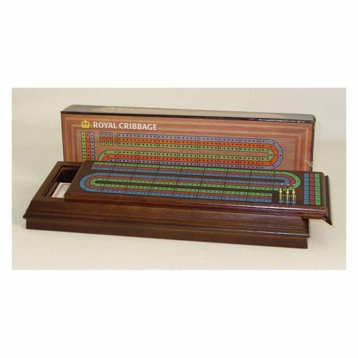 WorldWise Imports Cribbage: Box Set (Walnut) aka Royal Cribbage - Lost City Toys