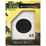 Wyrd Miniatures 40mm Black Round Lipped Bases (5) - Lost City Toys